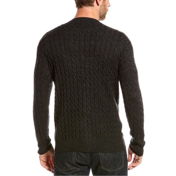 Scott & Scott London Wool & Cashmere-Blend Crewneck Sweater Size L Cable Knit - Picture 2 of 8